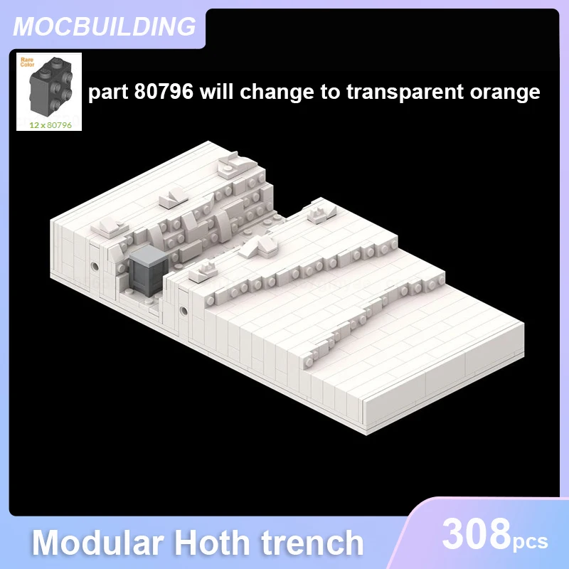 Semi Modular Hoth Trench Mini Scale Model MOC Building Blocks DIY Assemble Bricks Architecture Educational Xmas Toy Gifts 308PCS