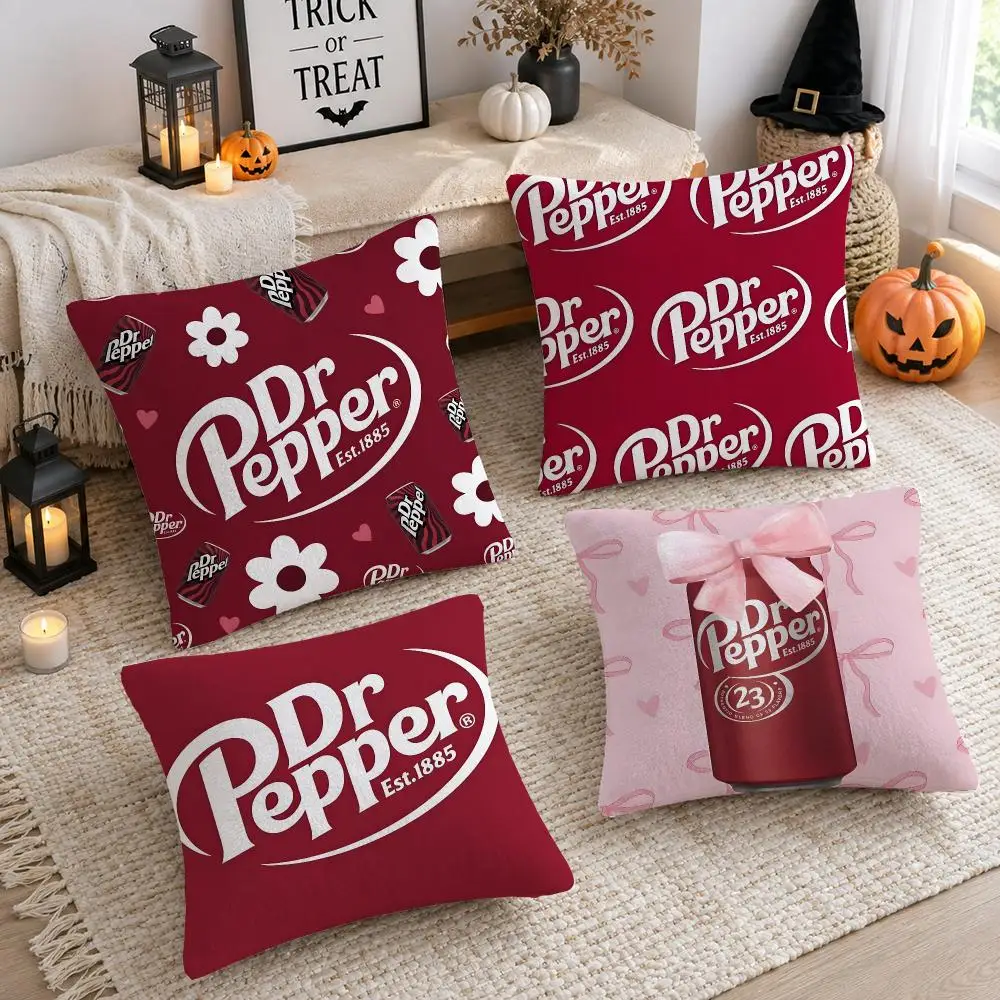 Cushion Cover Plush Decorative Pillow Case With Hidden Zipper Cutecore Room Decor For Home Fashion Hot D-Dr PepperS