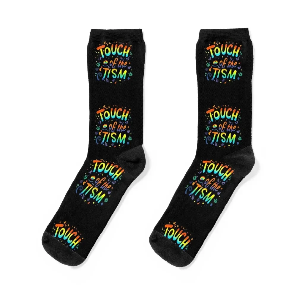 

Touch Of The Tism Autism Audhd Pride Socks Novelties custom Men's hip hop Designer Man Socks Women's
