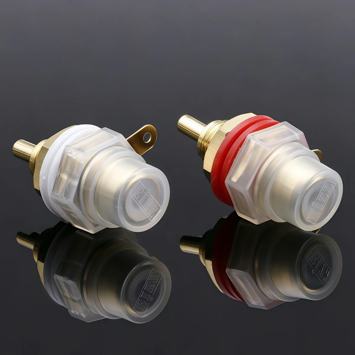 EIZZ 24K Gold Plated Female RCA Connector Jack Socket Terminal Hifi Video Audio AV TV AMP CD DAC DIY Panel Chassis Mount