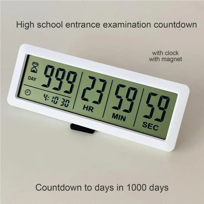 W3JE Big Digital Countdown Days Timer Clocks Days Count Down Clock Timer ABS Material 2 Colors for Graduation
