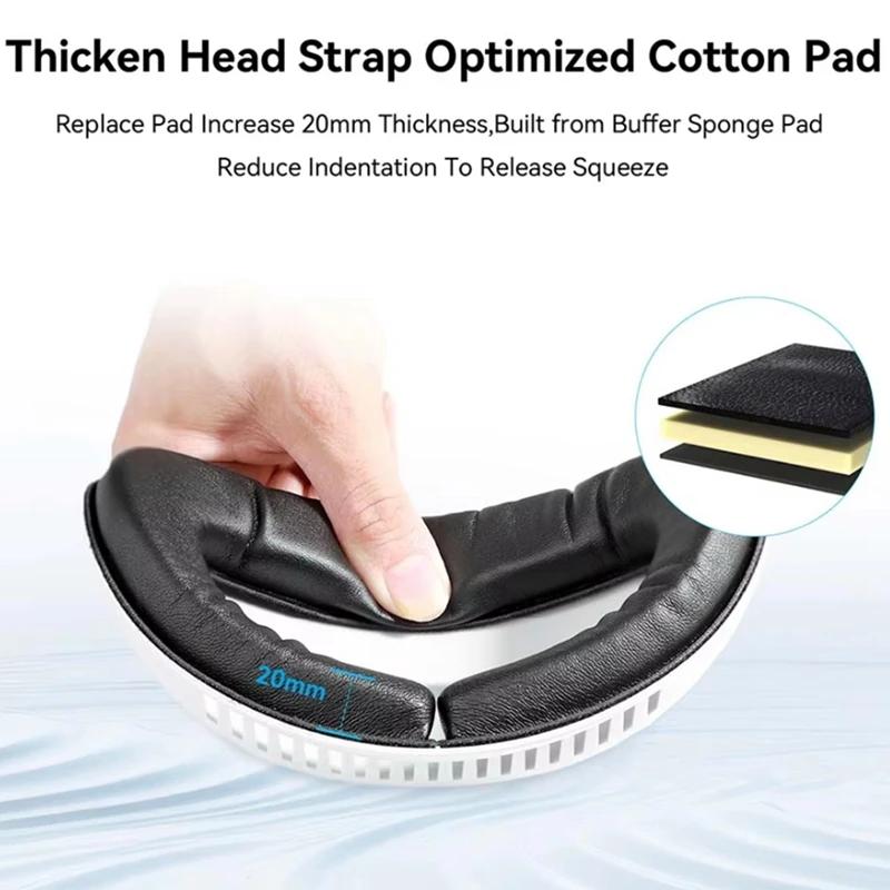 AC17-New Replacement 2-In-1 Head Strap For PICO 4 Ultra Headrest Cushion Forehead Support For PICO4 Ultra VR Accessories