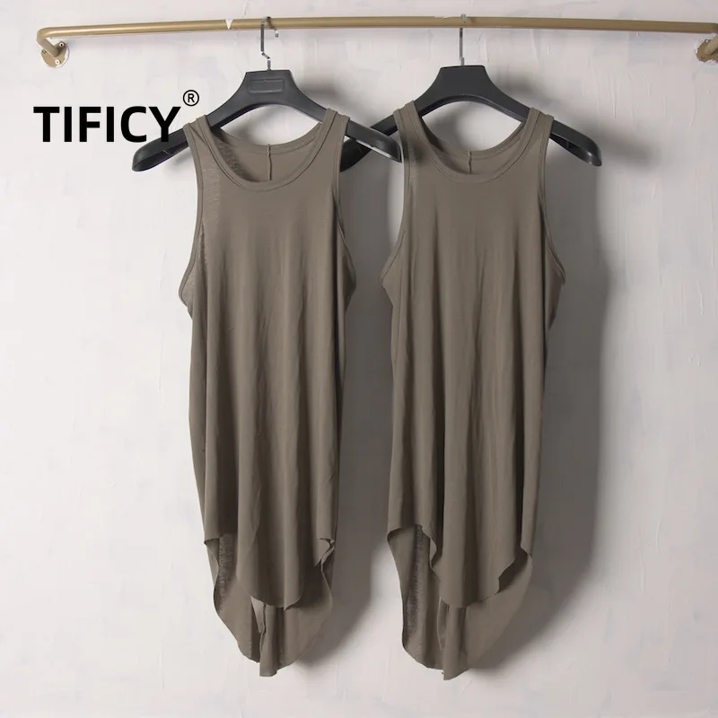 TIFICY RO High Street Summer Men's Wool Swallowtail Vest Sleeveless Versatile Fashionable Casual Top