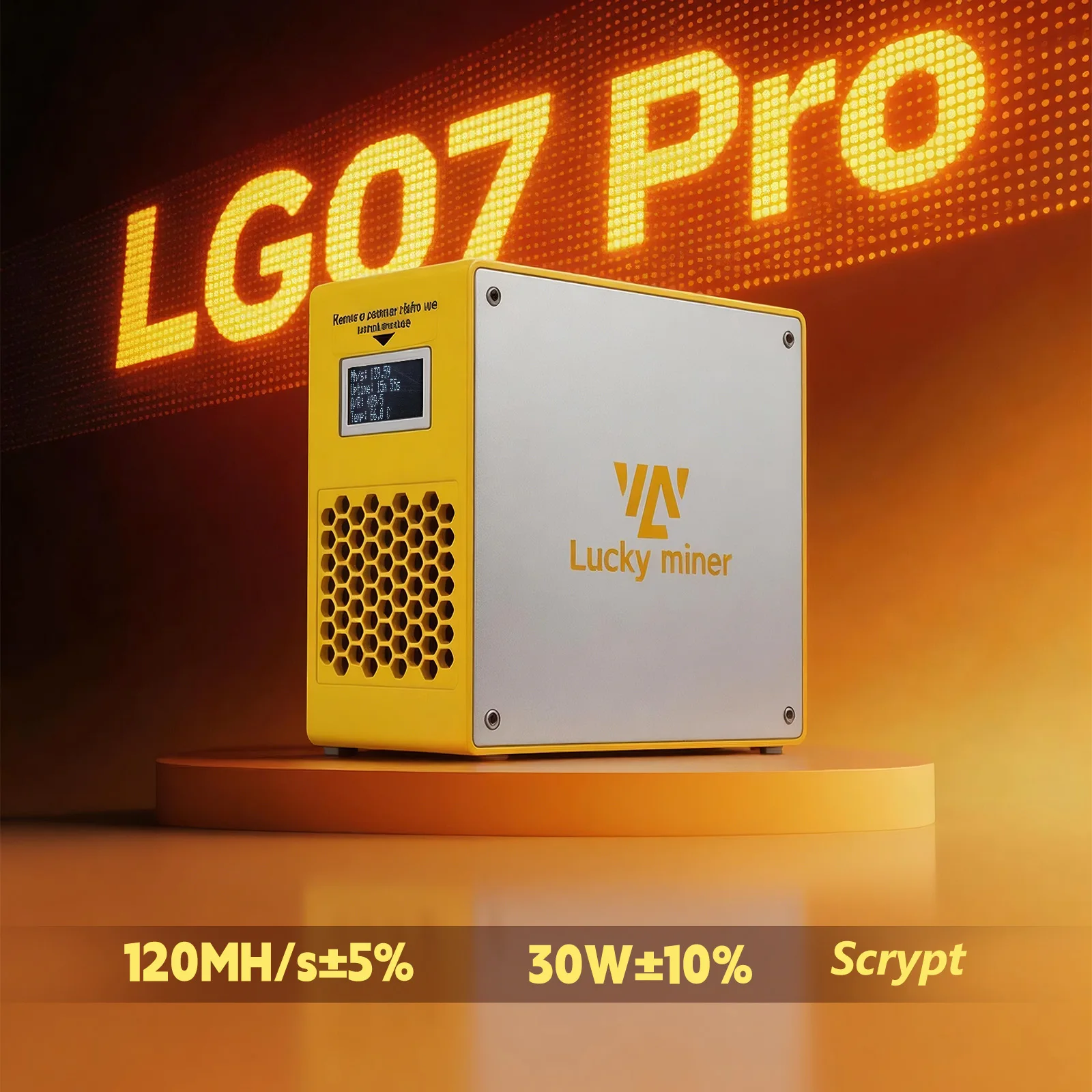 LuckyMiner LG07Pro Scrypt Crypto Miner 120MH/s LTC DOGE Mining Machine Low Power 15W Energy Saving Home Mining