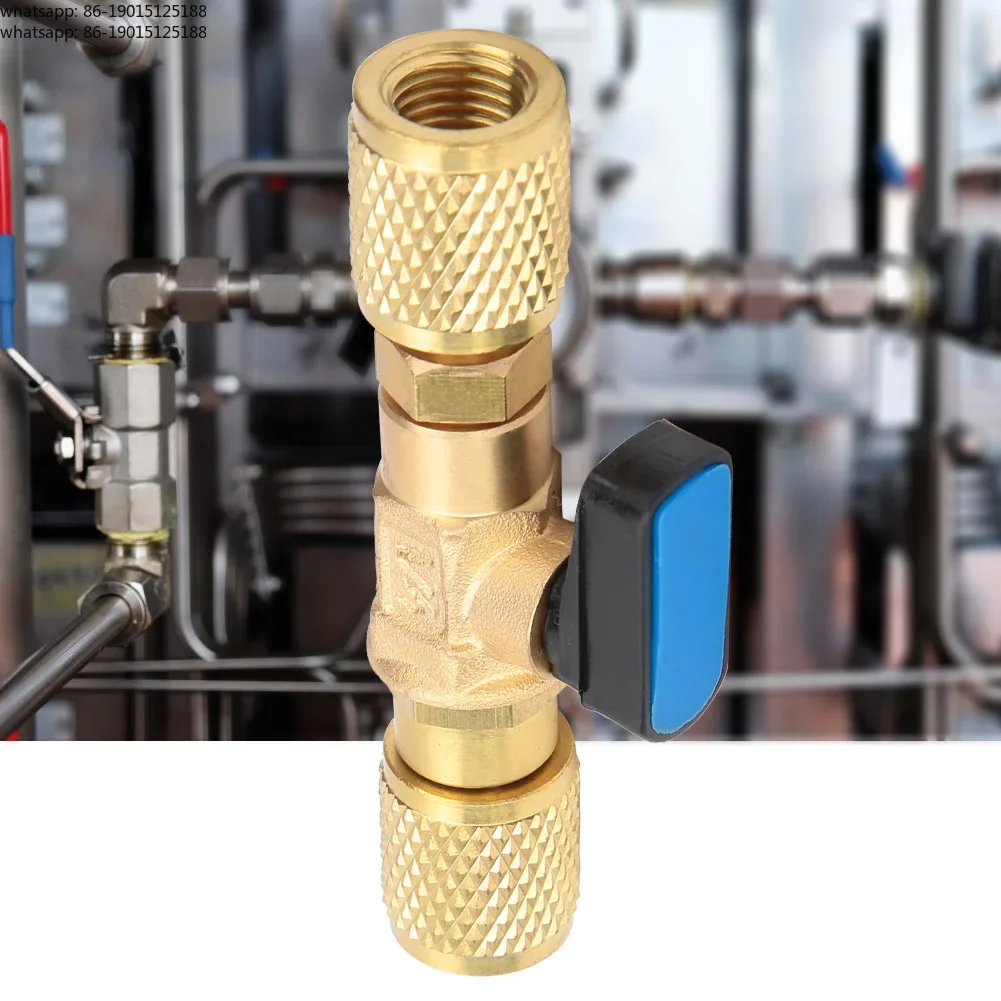 2025 new collection  Brass Adapter Refrigerant Ball Valve Connector G1/4''