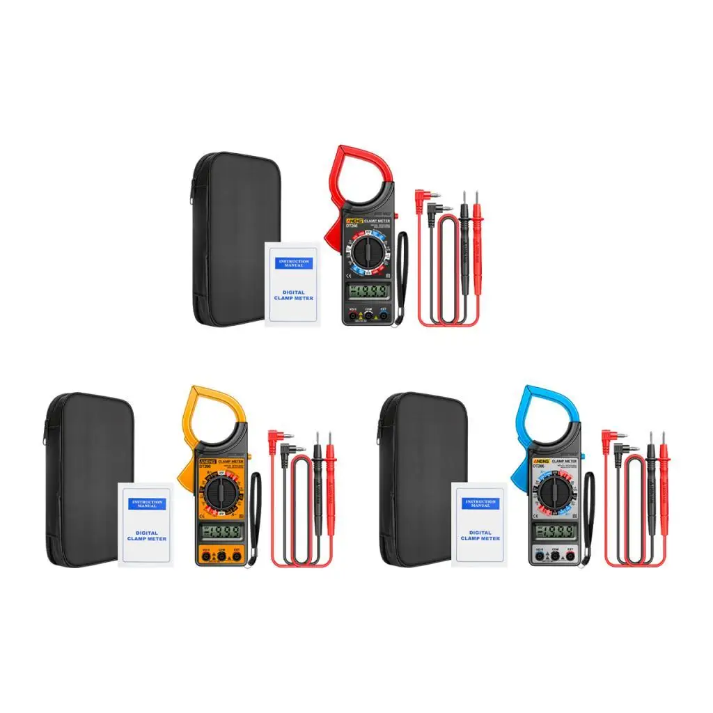 Digital Clamp Meter AC DC Current Current Meter Handheld 1999 Counts Non-contact Tester Electrical Multimeter for Fuses Vehicles