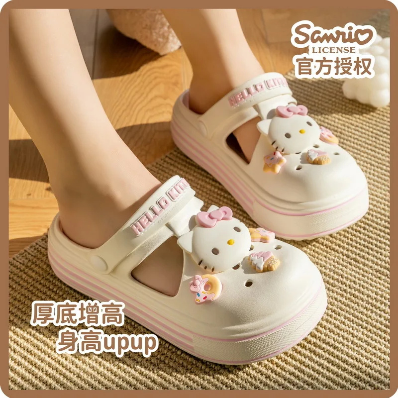 Sanrio Hello Kitty Series Cave Shoes Lightweight Comfortable Indoor Slippers Outdoor Beach Shoes Practical Peripherals Fun Gifts