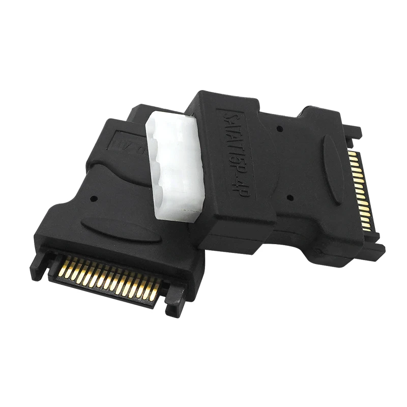 1PCS 15 Pin SATA Male to 4 Pin Molex PC IDE Female Power Adapter Power Hard Drive Adapter