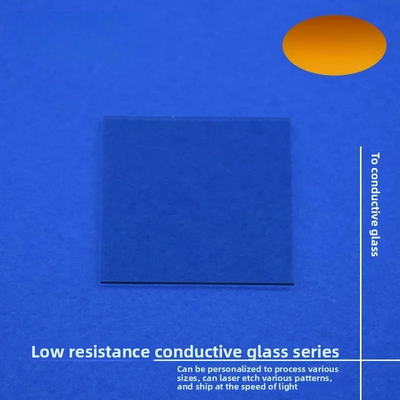 ITO Conductive Glass Sheet 100x100x1.1mm, Low Resistance Under 7 Ohm, 12 Pack for Aquarium Water Quality Testing