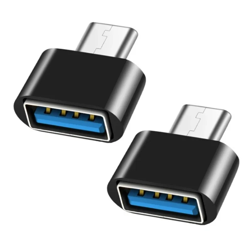 1/2PCS USB 2.0 To Type C OTG Charger Adapter Connector Type-C Male to USB Female Adapter Converter for PC MacBook phone