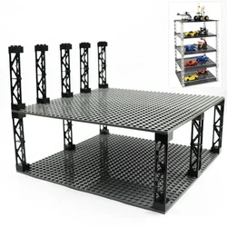 Double Sided Baseplates Bracket City Accessory Pillars MOC Parts For Military Building Blocks Gift Toys for Teenagers