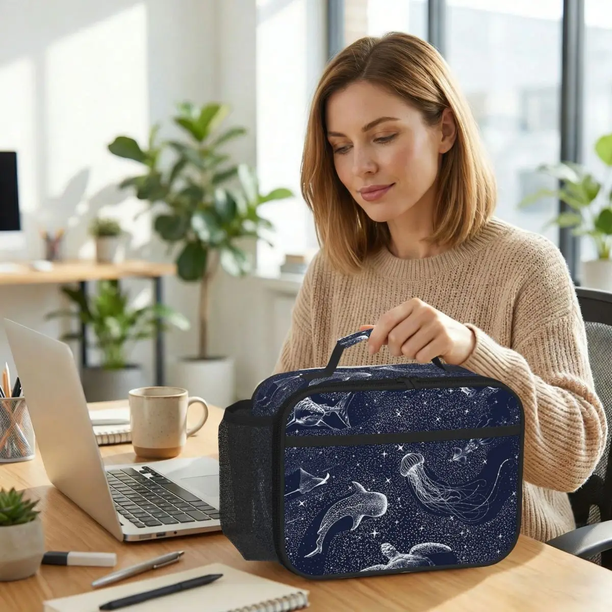 

Cosmic Ocean Insulated Lunch Bag for Kids School Cooler Thermal Food Box Tote Portable Lunch Boxes Container