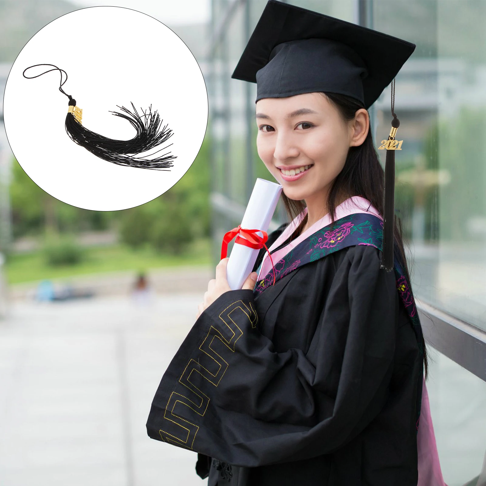 

4 Pcs Doctor's Hat Hanging Spike Graduation Accessory Tassel Ornament Smooth Cap