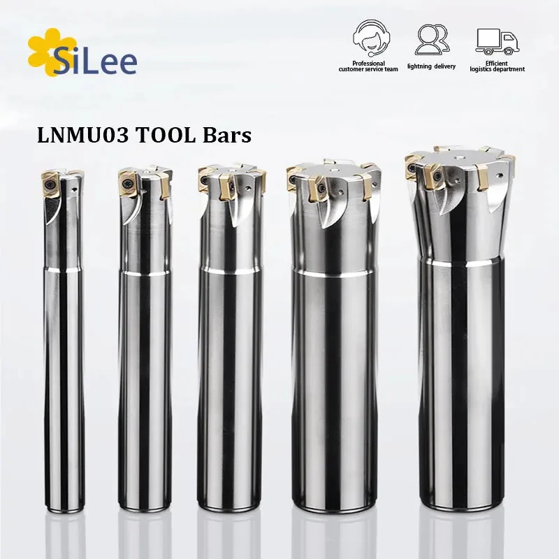 LNMU03 EXN03 C16 C20 CNC Rapid Feed Tool Carbide End Mill Tool Holder Anti-vibration Tool Lathe Holders LNMU0303 Bars For Insert