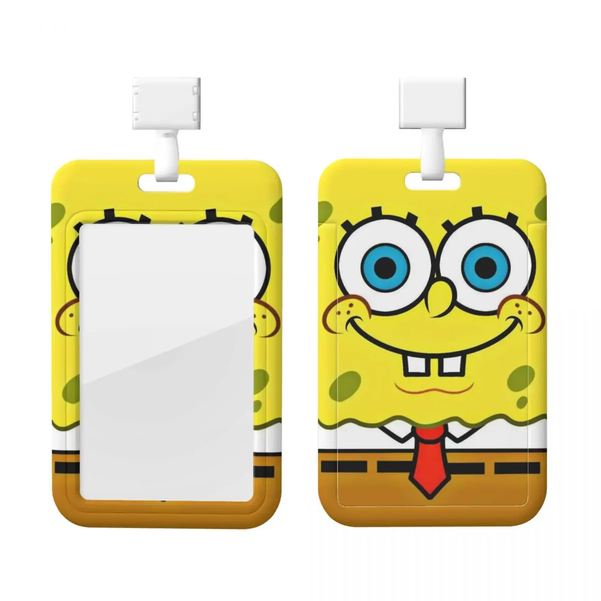 

Пользовательский держатель для бейджа S-SpongeBobed, школьный держатель для карт, унисекс, шейный ремешок, держатели для кредитных карт, шейный ремешок