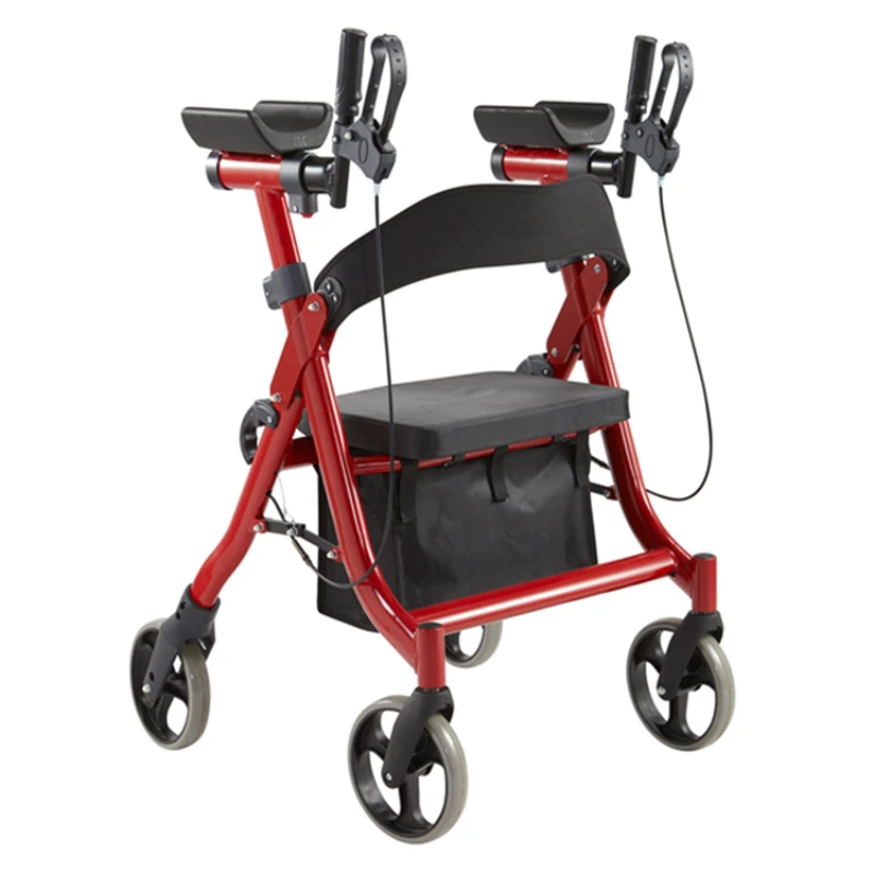 Elderly care foldable forearm rollator walker