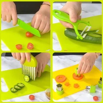 Montessori Cozinha Ferramentas para Crianças, Brinquedo Durável De Corte De Frutas E Legumes, Aula De Culinária Escolar