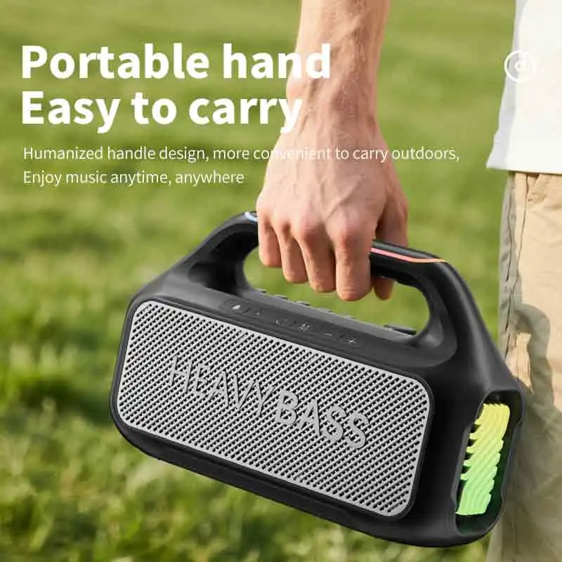 重低音-bass-14-大出力ワイヤレススピーカー-ポータブル屋外オーディオ-高音質-rgbライト-twsデュアルペアリング、2400mah