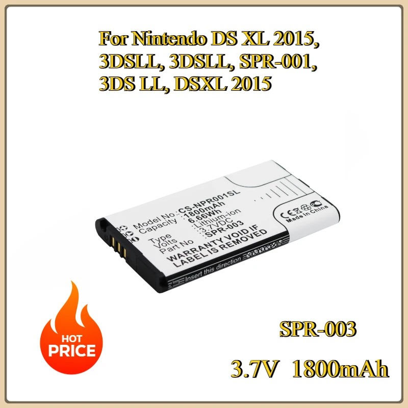 

Новый сменный аккумулятор SPR-003, 5 шт., 3,7 В, 1800 мАч для Nintendo DS XL 2015, 3DSLL, 3DSLL, SPR-001, 3DS LL, DSXL 2015