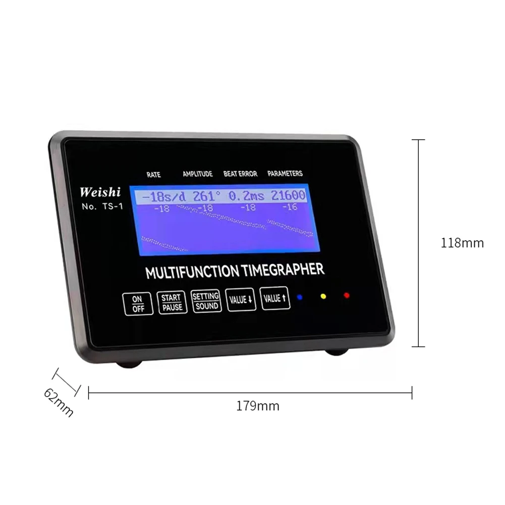 WeiShi No.TS-1 Mechanical Watch Calibrator Timegrapher Rate Deviation Amplitude Polarization Lift Angle Cycle Testing Repairing