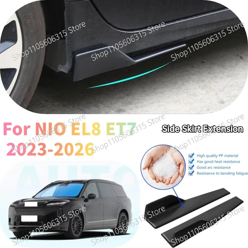 48cm Rear Bumper Splitter Apron Spoiler Side Skirt Extension Lip For NIO EL8 ET7 2023-2026 Car Styling Accessories