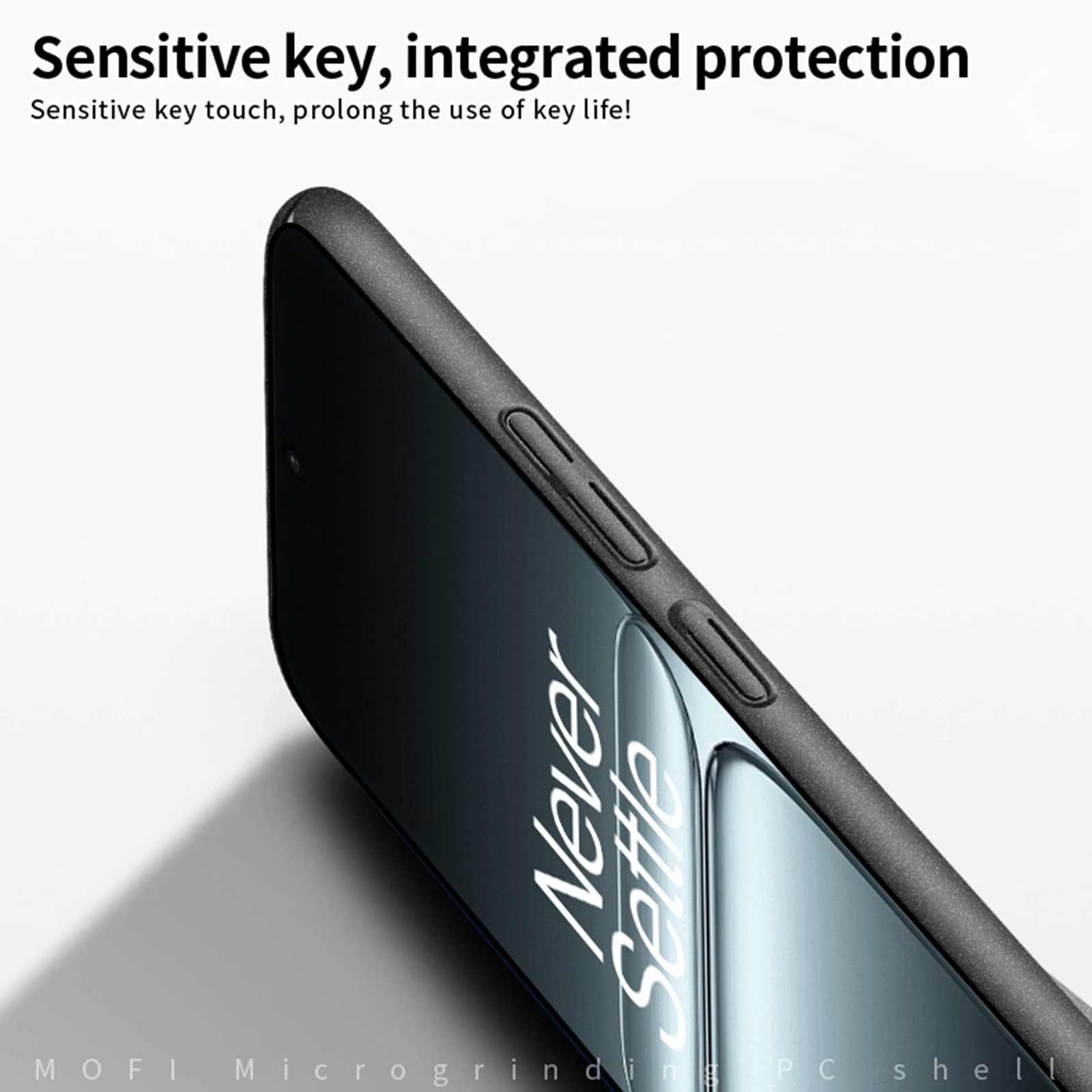 لهاتف OnePlus 13T 5G PC Case MOFI Shield Matte Series غطاء هاتف بقصة ضيقة - رمادي