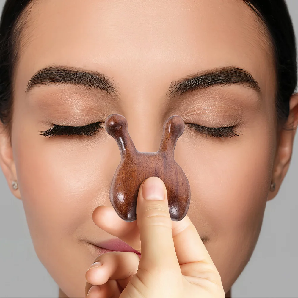 

2Pcs Wood Nose Scraper Facial Tools Ergonomic Nose Massager Handheld Face Acupoint Massager Tool Facial Tools Face Scraper
