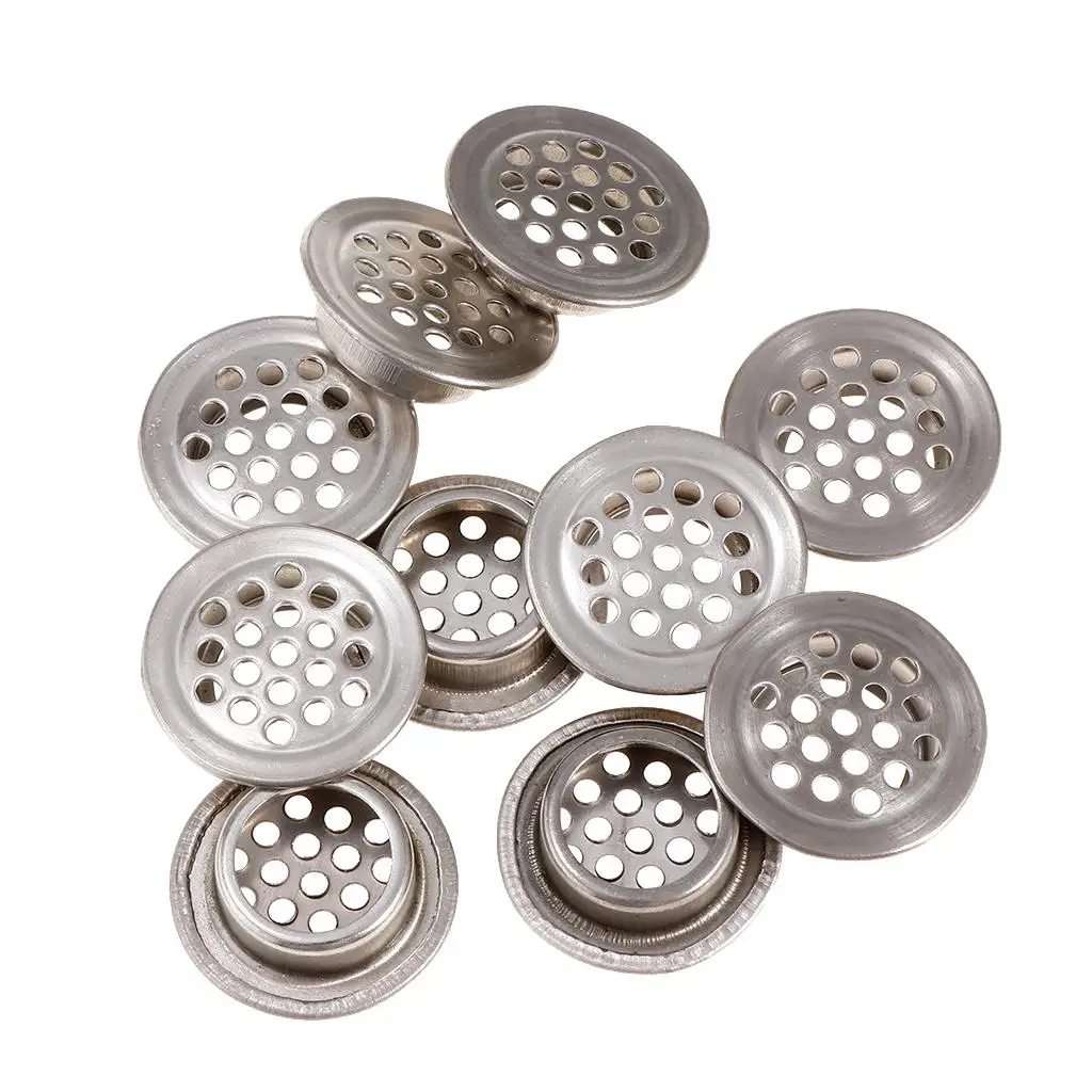 10Pcs Round Shape Kitchen Mesh Hole Strainer Air Vent Louver Cover