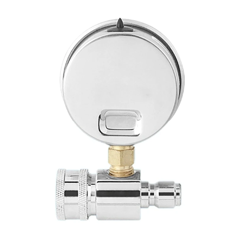 Compact Pressure Washer Gauge 3/8-Inch Quick 6000 0-40MPa Steel Dropship