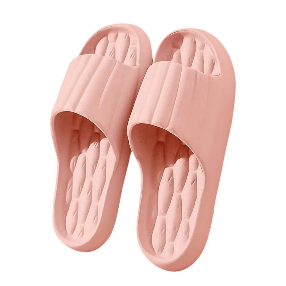Zapatillas de plataforma gruesa de moda coreana, zapatos de playa de suela blanda, chanclas antideslizantes, sandalias deslizantes, negro, blanco, rosa y verde