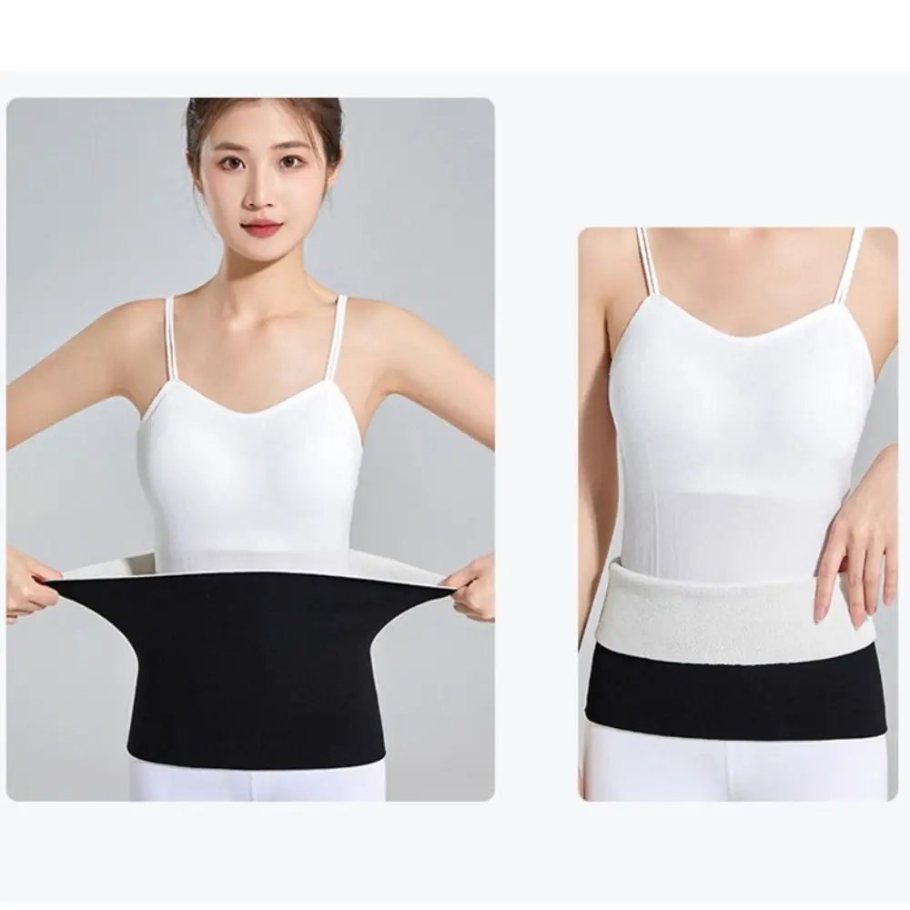 Elastic Thermal Waist Support Cotton Cloth Fleece Abdomen Back Warmer Thicken Cold Protection Stoma Bag Support Unisex