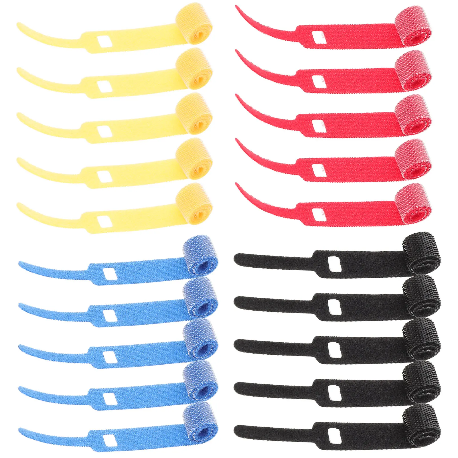 

80pcs 12x145mm Black Red Blue Yellow Wire Cord ganizer ganizers Reusable Cable Ties Cord Management Straps