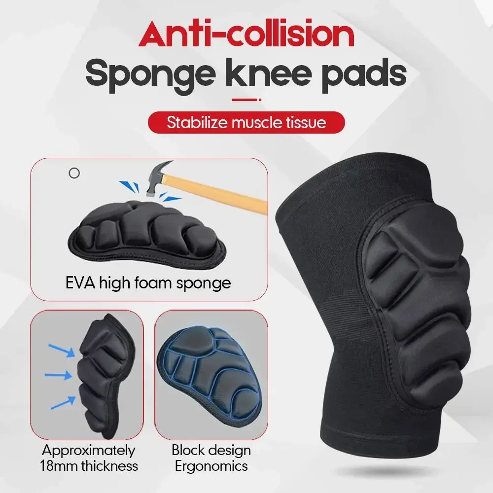 1Pair Elbow Knee Pads Brace Support for Gardening,Construction Work - Anti Slip Collision Avoidance Kneepads with Thick EVA Foam