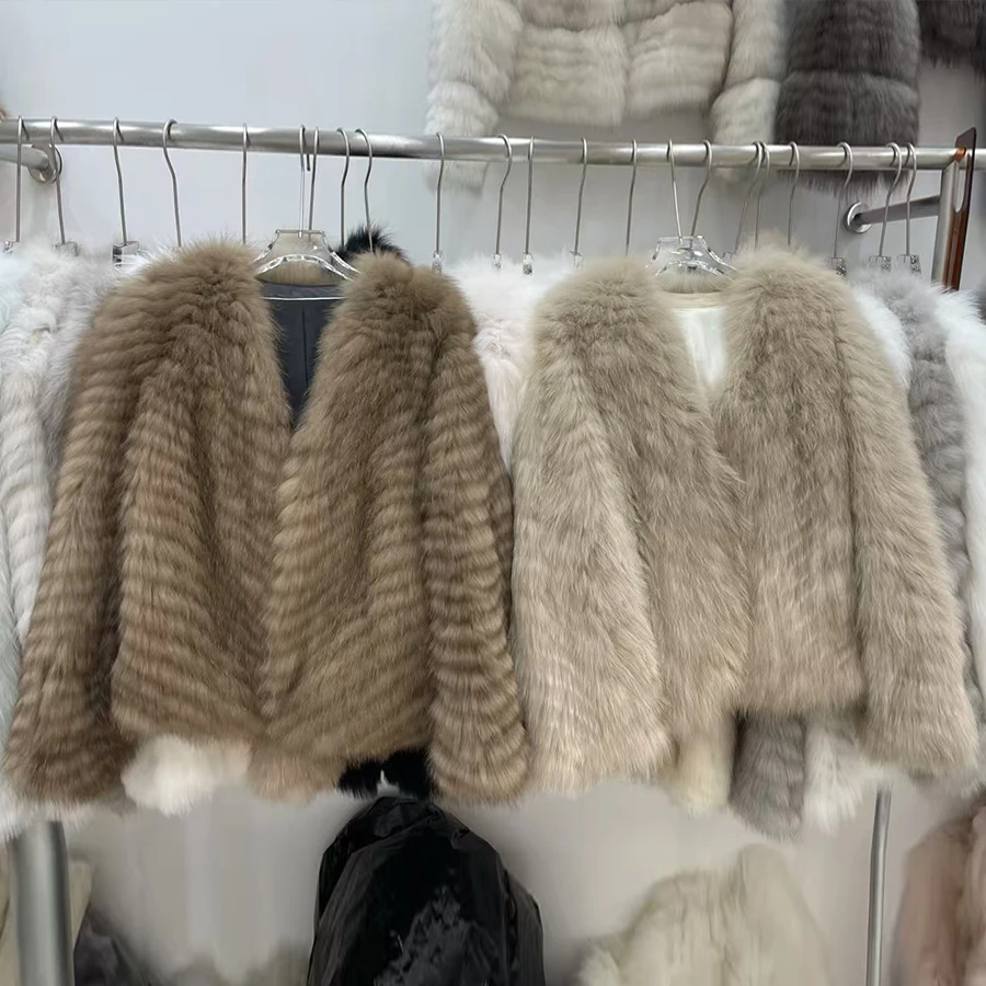Jaqueta de inverno feminina jaqueta de pele de raposa genuína natural pele de raposa jaqueta fofa marcas de luxo curto jaqueta de pele real