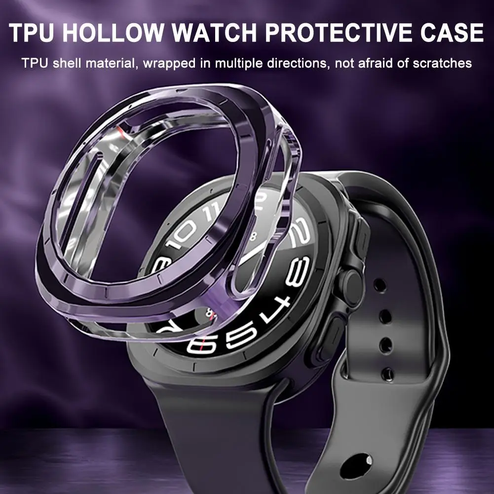 Watch Case For Samsung Galaxy Watch 7 Ultra TPU Protective Case Screen Protector Soft TPU Bumper Shell