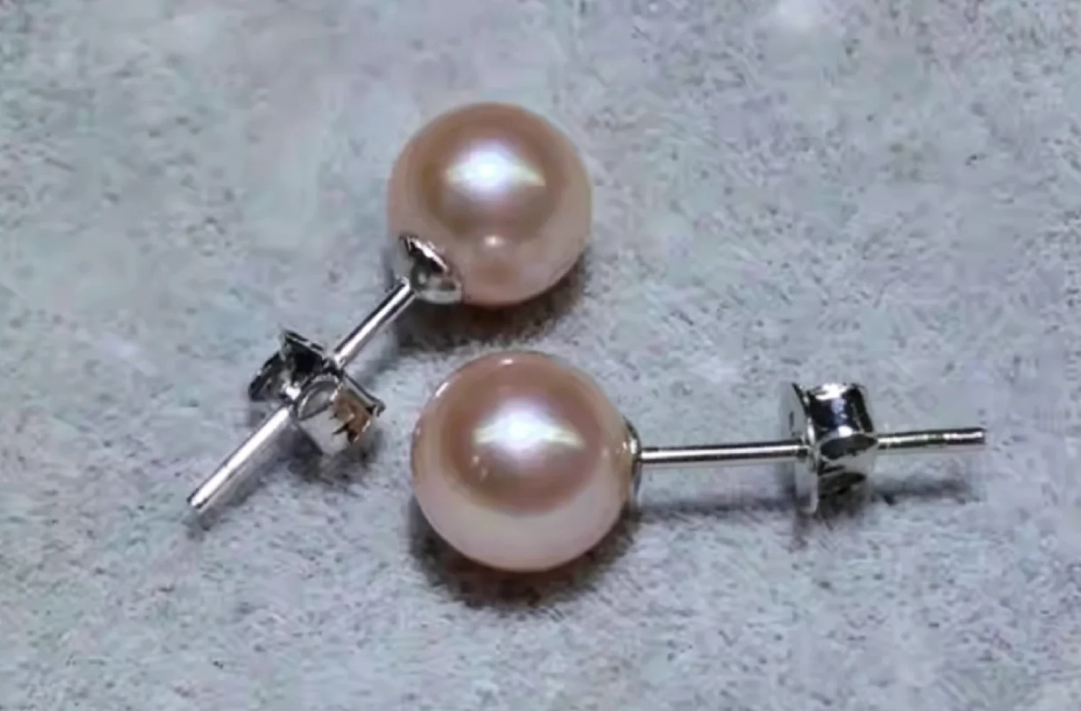 

Natural pearl earrings AAAA9-10mm 10-11mm South Sea pink pearl earrings 925s