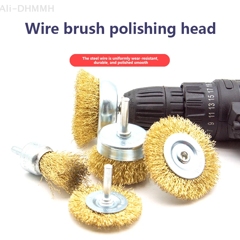

Paint and Rust Burr Remover Suite of 5Pcs Cordless Drill Wire Brushes in Stainless Steel Material