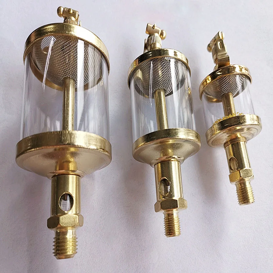 1/8 1/4 3/8 BSP M10 M12 M14 M16 Male Needle Valve Type Oil Cup Machine Tool Lathe Mill Sight Gravity Drip Feed Oiler Lubricator