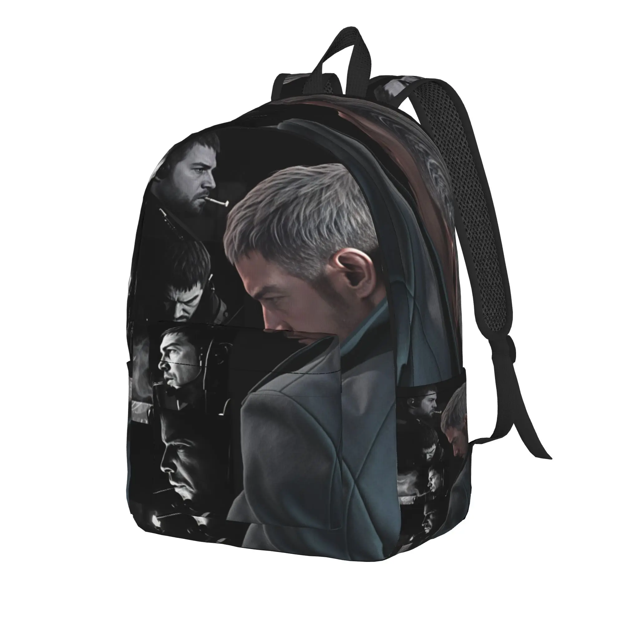 Chris Redfield Resident Evil Backpack  Female Polyester Travel Backpacks Large Cool High School Bags Rucksack