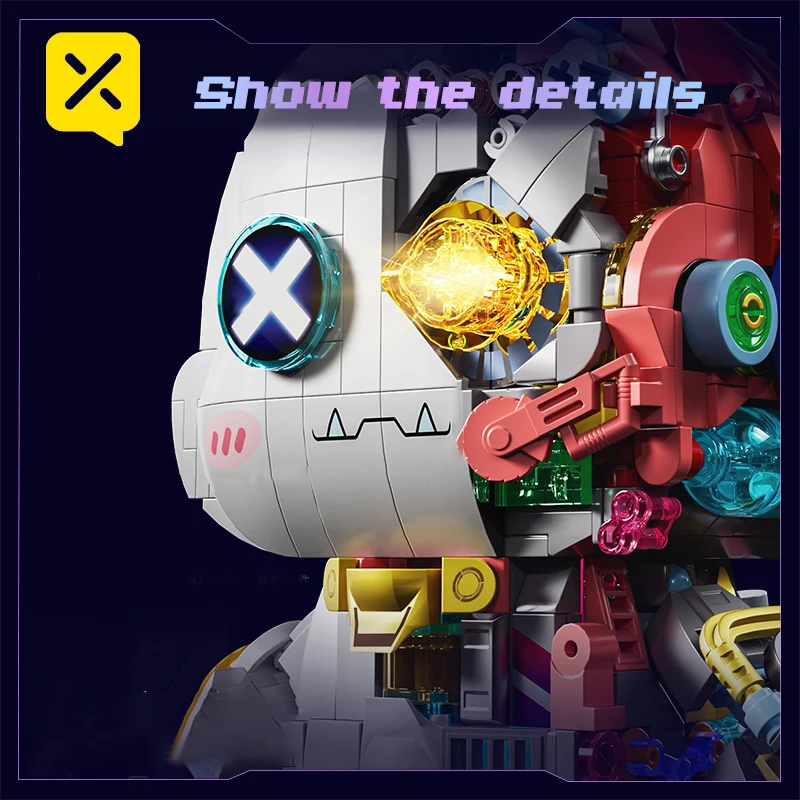 Mechanical Rabbit Building Blocks - Chinese "Rabbit Breaks The Future" Creative Assembled Puzzle Toy Unique Gift for Kids Adults