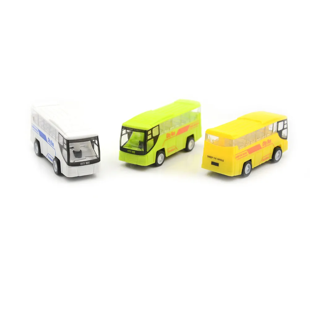 New Scale School Bus Miniature Car Model Educational Toys for Children Plastic Toy Vehicles Model For Kids Gifts