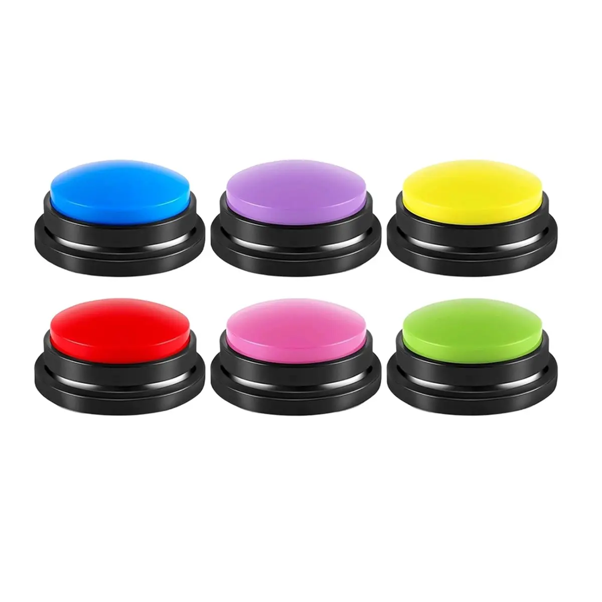 A95G 6 Pieces Recordable Answer Buzzers Button Answer Buzzers Game Show Buzzer Recordable Button Classroom Buzzers Perfect