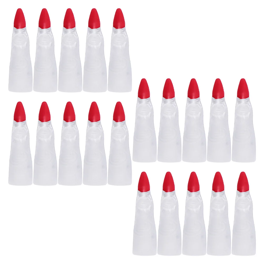50 Uds. De cubiertas para dedos de uñas postizas de Halloween, accesorios espeluznantes y aterradores para disfraz de Halloween, decoración para fiesta de disfraces