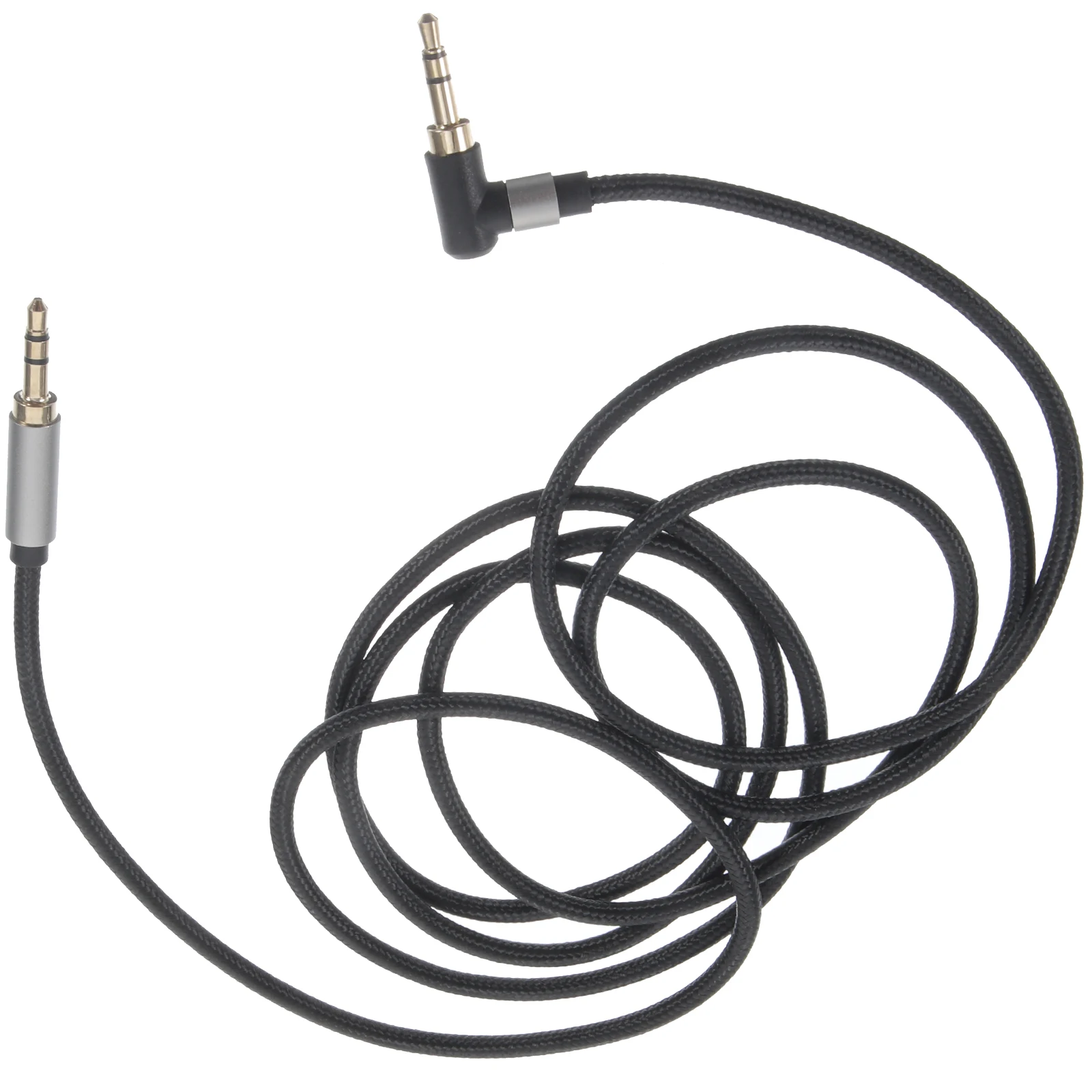 

2 Pcs Audio Cable Male Audio Extension Weaving Cord to Male Durable AUX Cord for Car Computer Speakers Headphones 1.5M Black