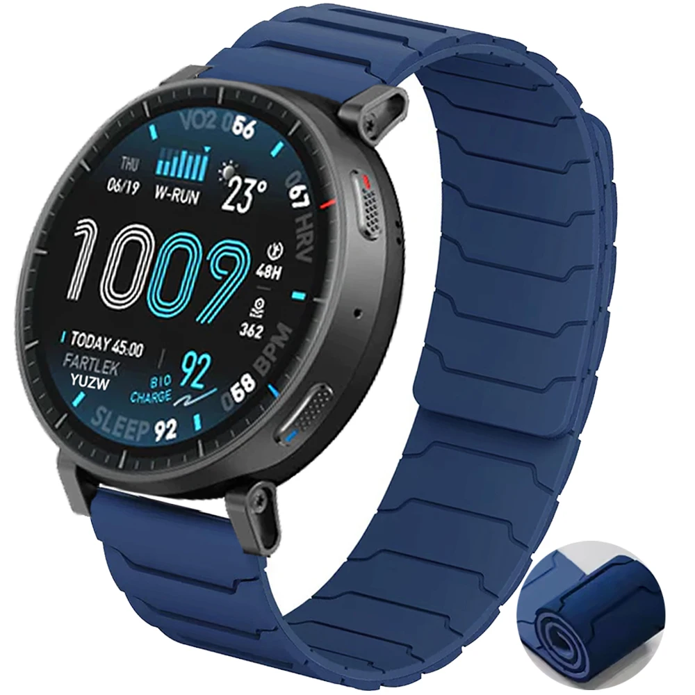 Bracelet magnétique 20 22mm pour AMAZFIT Active Max/Active2 BALANCE 2 GTR GTS 4 mini 3 BIP6 5 UNITY, bracelet en silicone pour HUAWEI GT6 6Pro