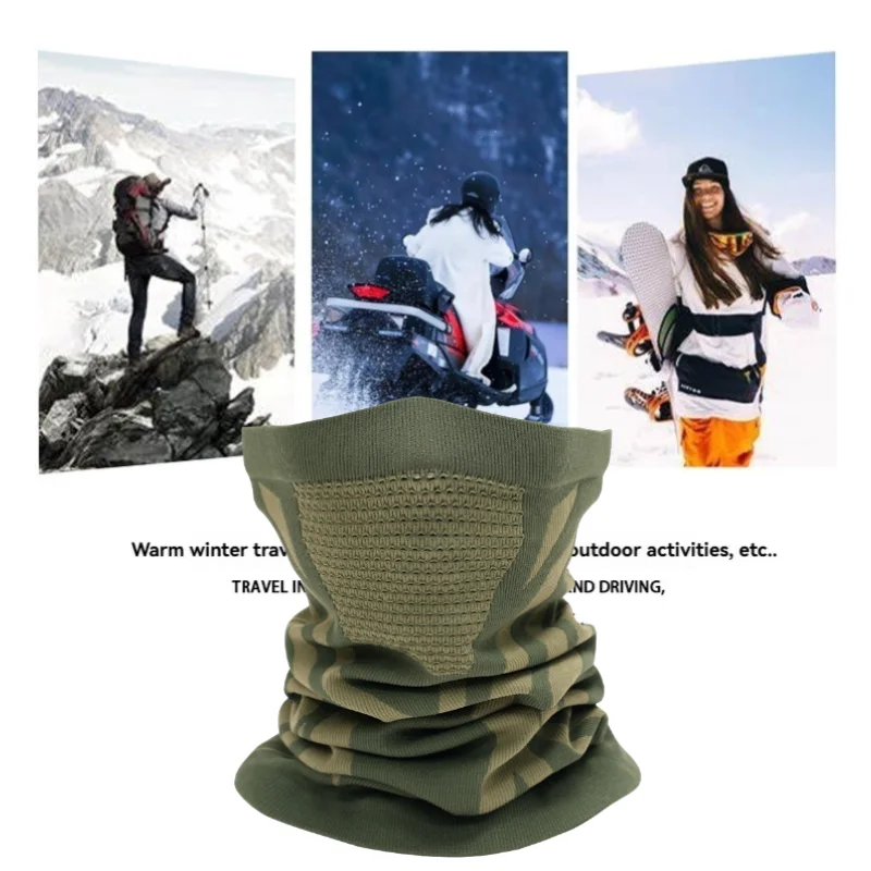 

Цветной зимний дышащий удобный термовязаный шарф для лица, теплый шарф для шеи, велосипедный лыжный шарф, походные маски