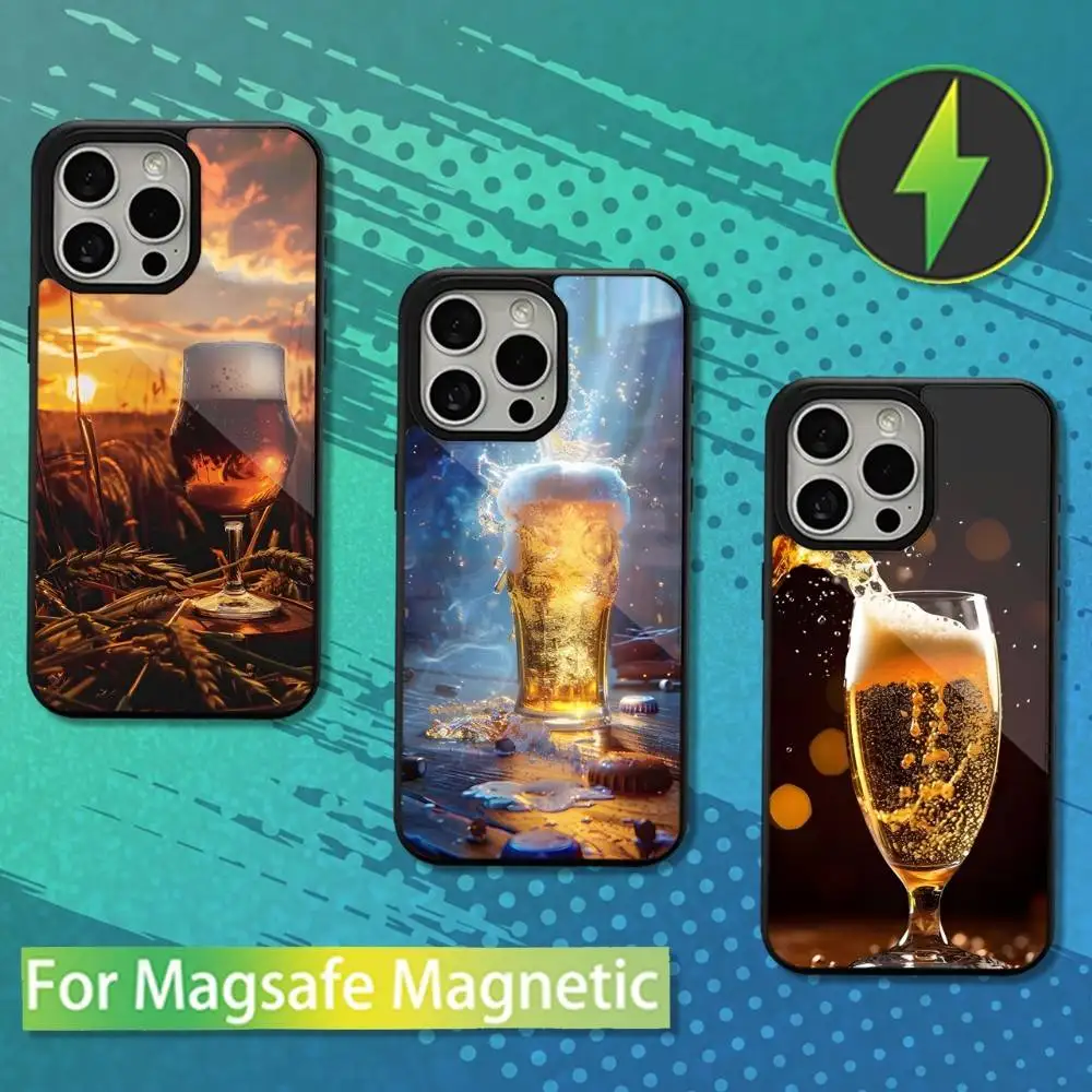 

Cool Art Beer Alcohol Phone Case For iPhone 16,17,15,14,13,12,11,Pro,Max,Plus,Mini,Magsafe,Magnetic Wireless Charging Case
