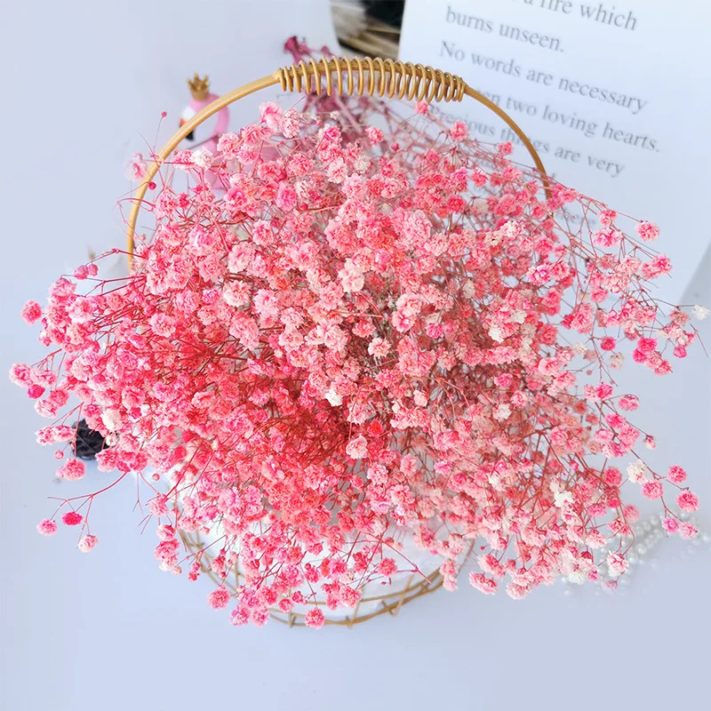 

Colorful Gypsophila Immortal Dried Flowers, Baby' Breath, Valentine's Day, DIY Gift, Wedding Party Furniture, Garden, Cafe Decor