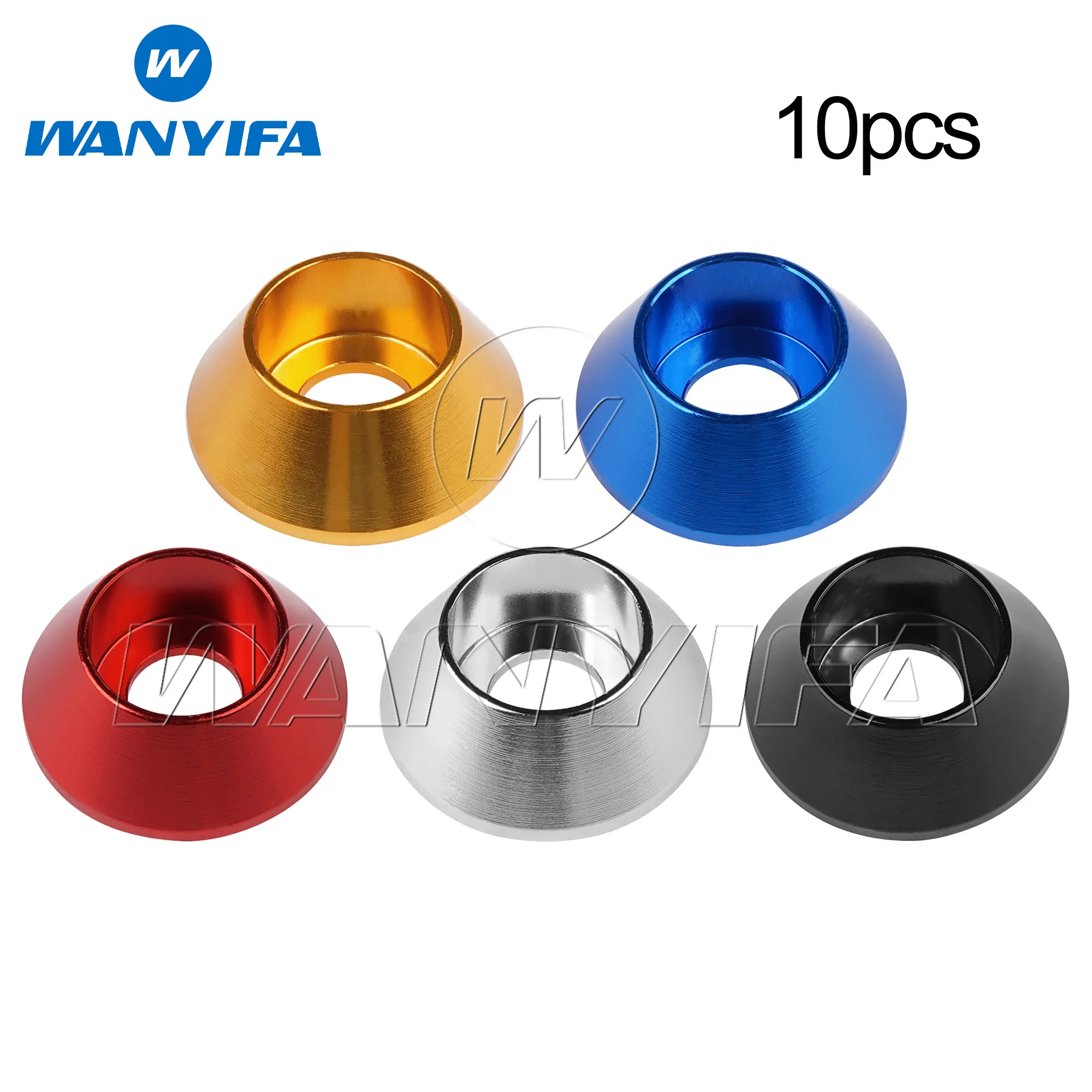 

Wanyifa 10pcs Aluminum Washers M2 M2.5 M3 M4 M5 M6 M8 CNC Anodized Colourful Aluminum Alloy Cap Head Gaskets for RC Parts
