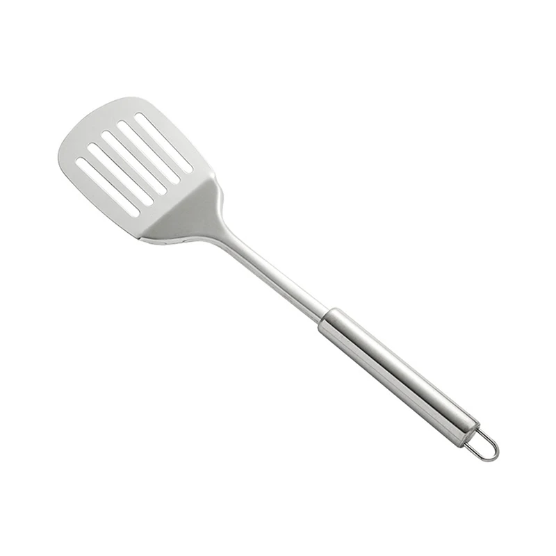 1 قطع الفولاذ المقاوم للصدأ مشقوق تيرنر المطبخ الطبخ ملعقة ساوت ستيك برغر زبدة أداة المطبخ أدوات المائدة في الهواء الطلق #5